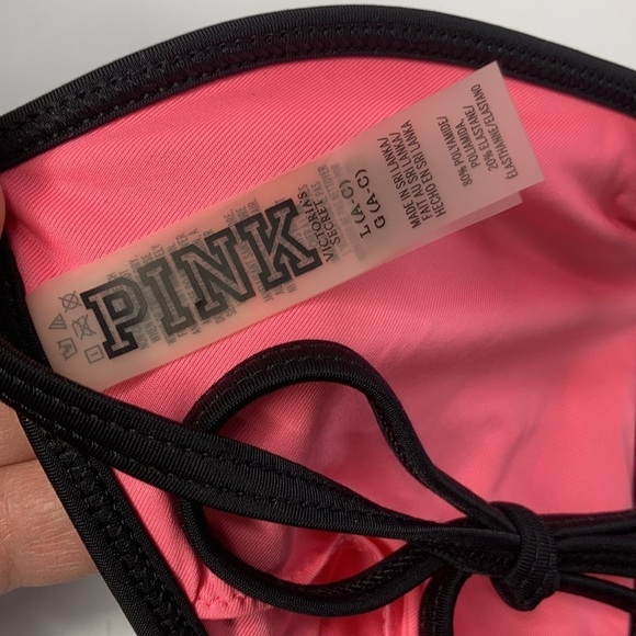 PINK Victoria’s Secret halter top tie bikini top size large (A-C) - Picture 3 of 4